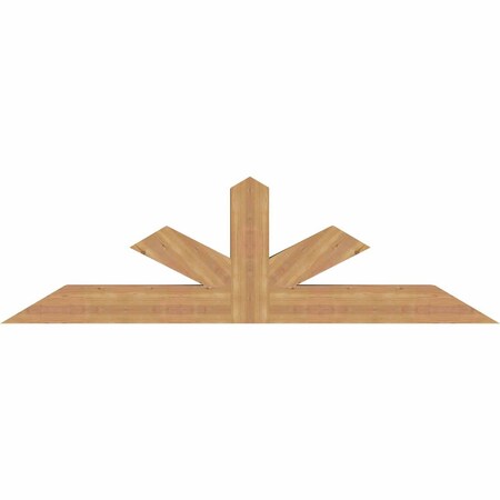 Ekena Millwork Saratoga Smooth Timber Gable Bracket, Western Red Cedar, 72"W x 21"H x 5 1/2"D x 5 1/2"F, 7/12 Pitch GBW072X21X0606SAR00SWR